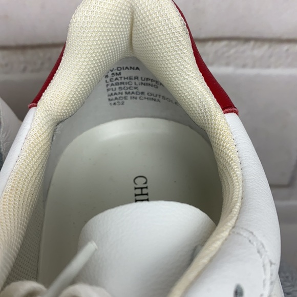 DIANA LEATHER COLORBLOCK LOW-TOP SNEAKERS S.Z 8.5 Chelsea & Violet red blue - Picture 5 of 7